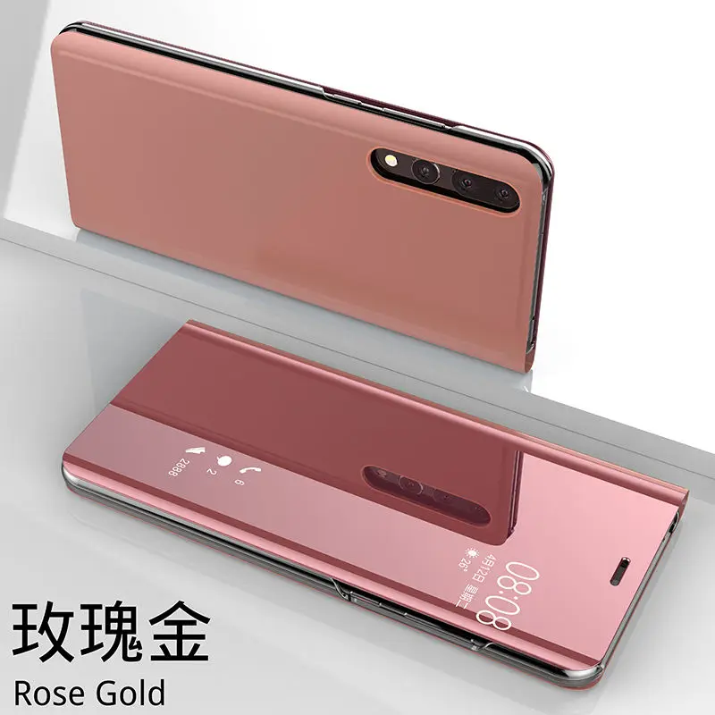 Rose gold Huawei P30 Lite чехол роскошное умное Зеркало чехол для huawei nova 5T 5i pro 3e 2i 4 4e Honor 20 20 pro 10i 20i Примечание 10 P Smart - Цвет: Rose gold