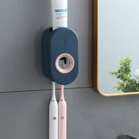 automatic toothpaste dispenser squeezers toothpaste tooth dust proof toothbrush holder wall mount stand bathroom accessories set