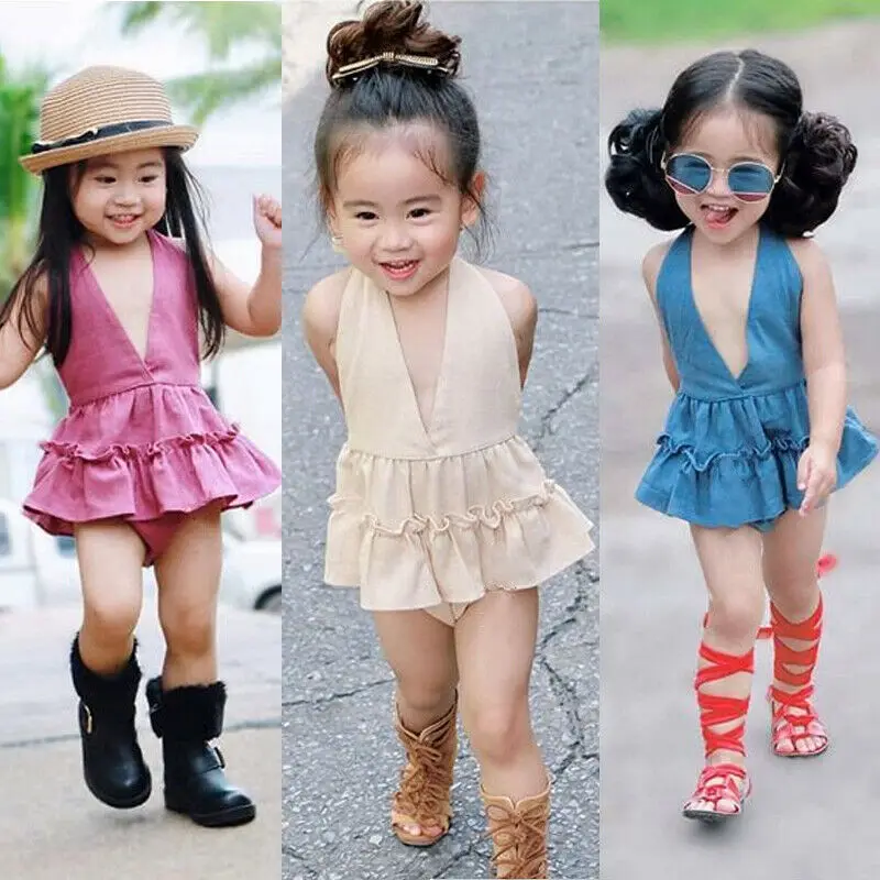 Комбинезон для новорожденных девочек боди платье пачка одежда из хлопка и льна