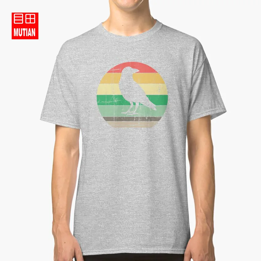 Ретро Винтажная футболка с птицами забавная Подарочная натуральными милыми