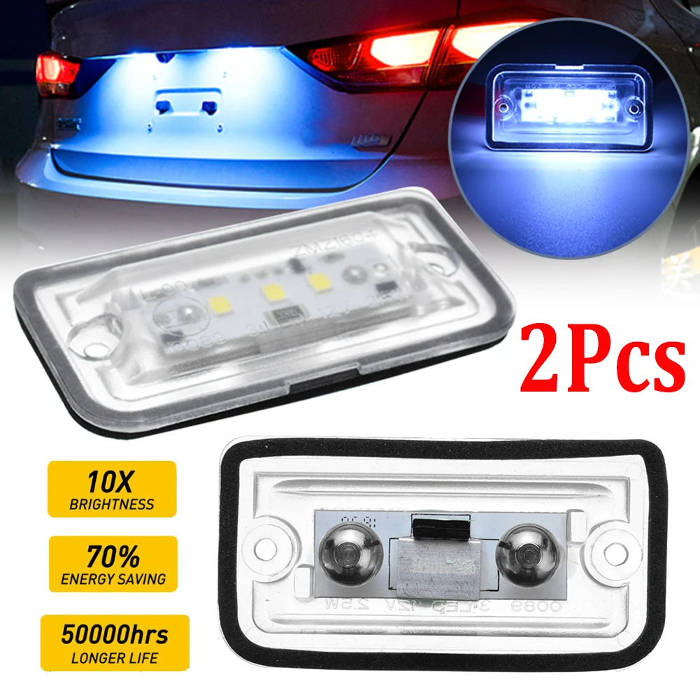 

Car Lights 2pcs LED License Plate Light 6000K Super Bright Number Plate Lamp For Mercedes Benz C W203 CLK W209 SL R230