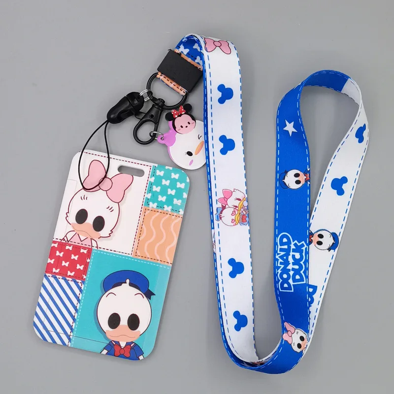 yq040 donald daisy duck key lanyard phone strap usb office student id badge holder lariat cartoon keychain lanyard jewelry gift free global shipping