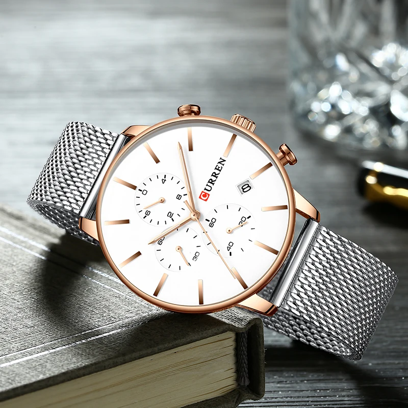 CURREN Men Watch Top Brand Luxury Quartz Fashion Men's Watches Steel Waterproof Sports Wrist Male clock Relogio Masculino | Наручные