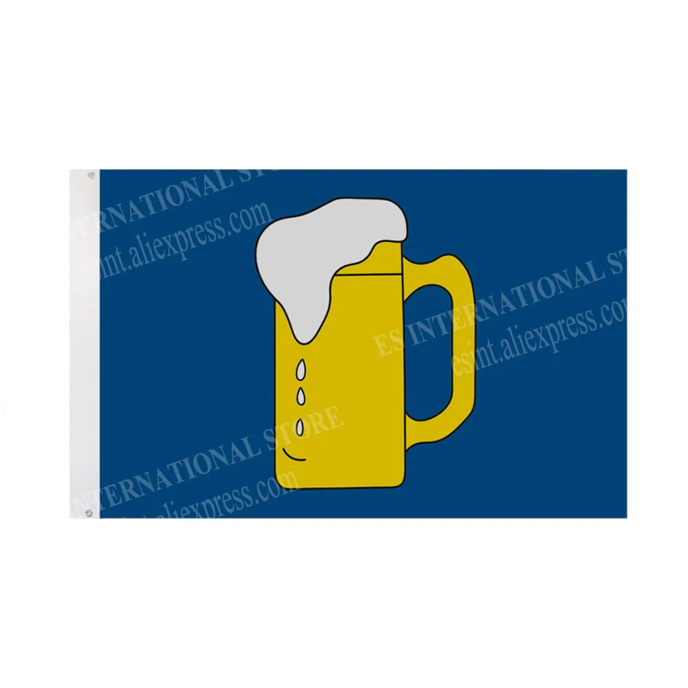 

Beer Mug Flag 90 x 150cm 3 x 5ft Custom Banner Metal Holes Grommets Indoor And Outdoor