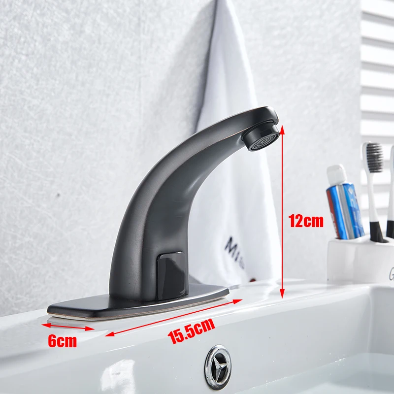 FMHJFISD Brushed Nickel/Black Basin Faucet Torneira Automatic Touch Faucest Bathroom Mixer Taps Grifo | Обустройство дома