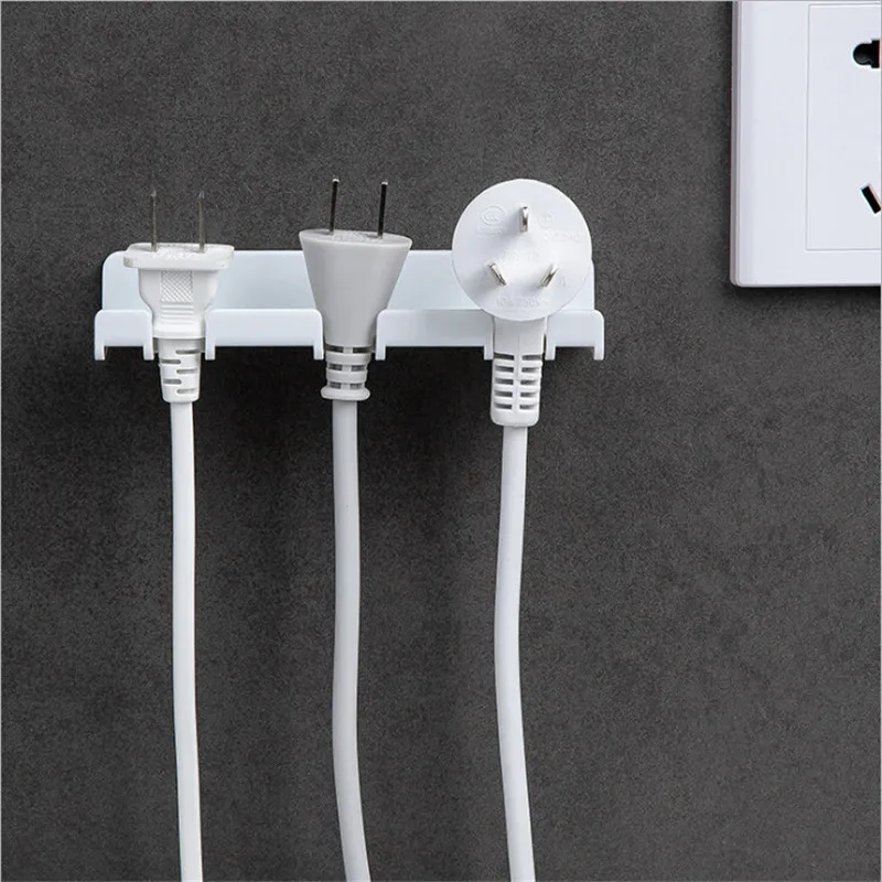 2 шт. настенный крюк для хранения Мощность Розетка Держатель крепления к стене