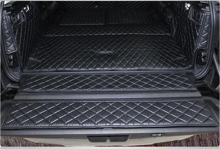 Автомобильные коврики G07 X7 с вышивкой кожаные Задние Коврики для багажника