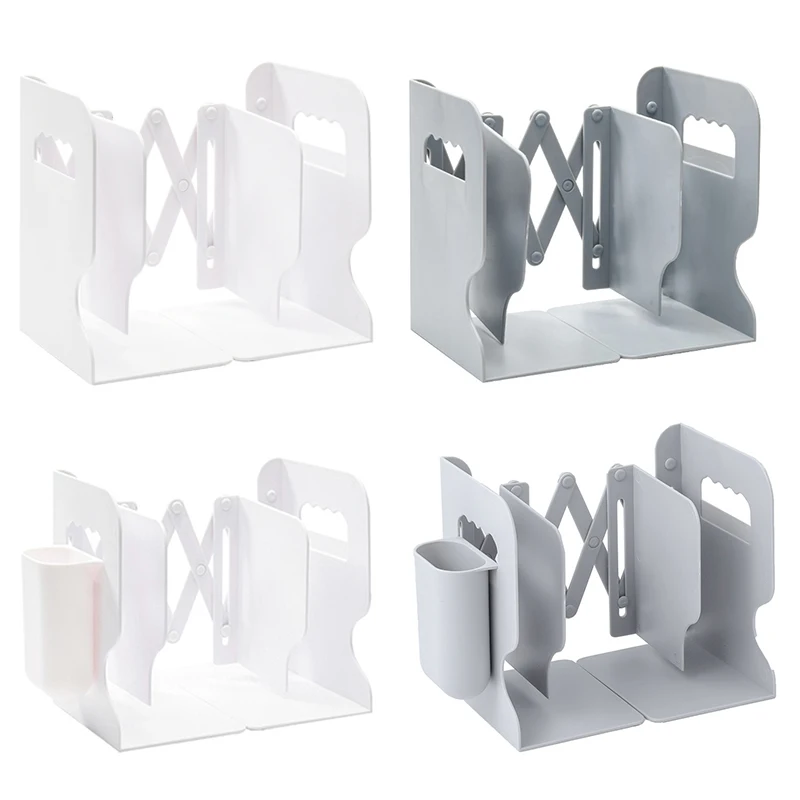 

Simple Style Metal Bookends Book Holder Retractable Bookshelf Student Desktop Book Holder Office Stationery Organizer