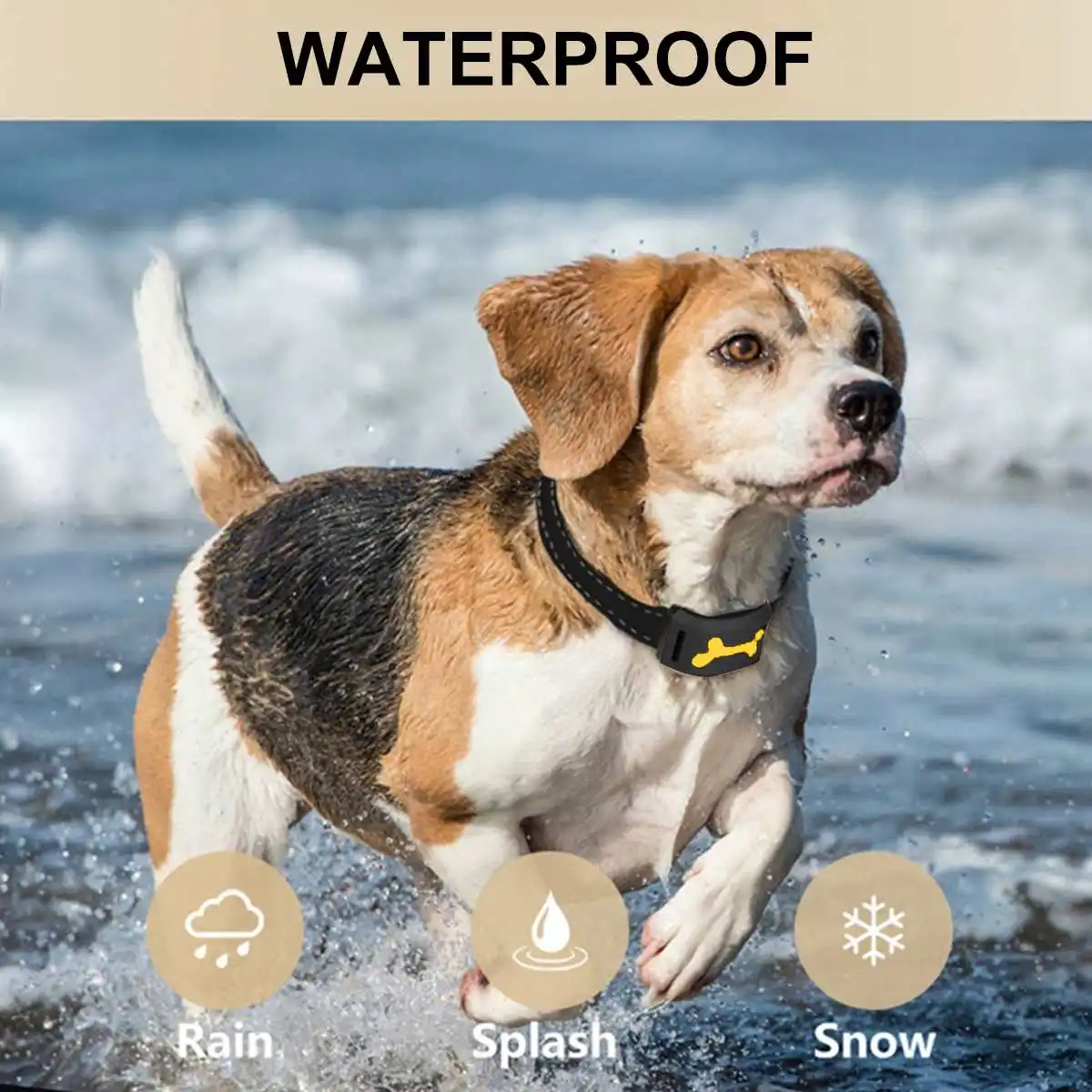 Bark Control Collar for Dog Anti Training Rechargeable Waterproof Barking Dogs Ultrasonic Shock | Дом и сад