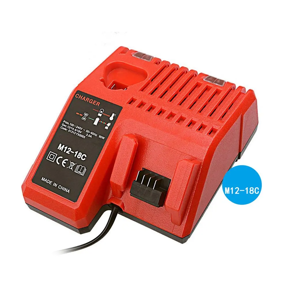 Сменное зарядное устройство 110-240 В литий-ионное зарядное устройство Milwaukee M12-M18C 48-11-1815 48-11-1828 48-11-2401 48-11-2402 EU/UK/US/AU