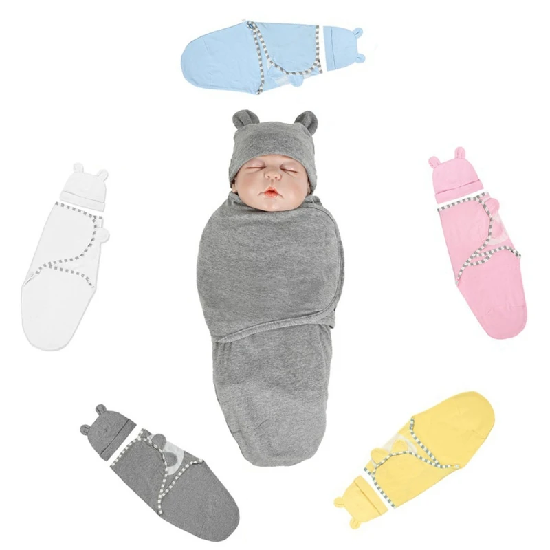 

New Infants Baby Swaddling Wrap Blanket Newborn Baby Sleepsack Adjustable Cotton Sleeping Bag Anti-shock Wrapped