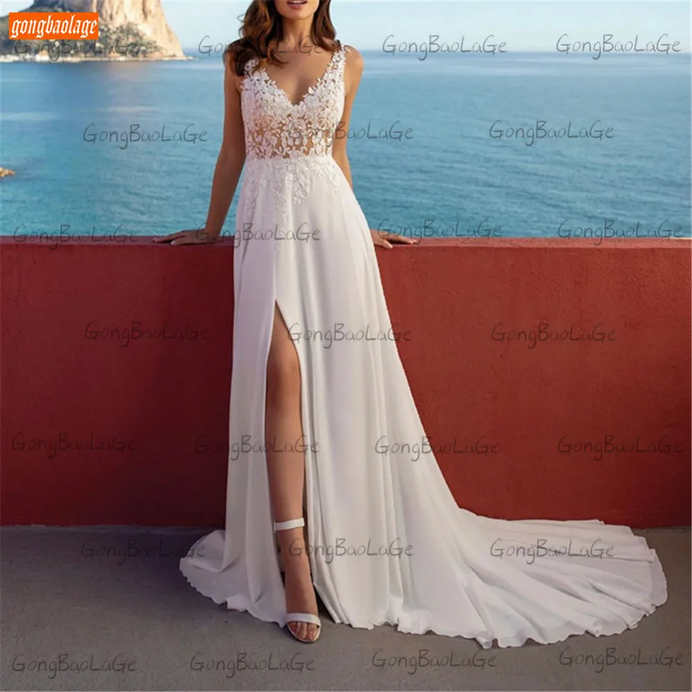 

Великолепные белые свадебные платья 2021, свадебное платье с V-образным вырезом, строгий халат невесты на заказ