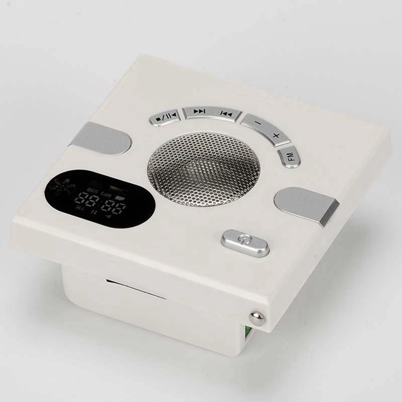 Wall Speaker Fm Radio with Time Display Headphone Jack Support Aux Audio Tf Card Usb Disk Mp3 Player Charge | Электроника