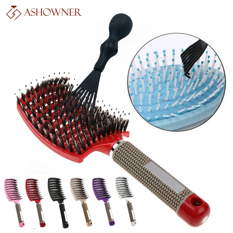 Женская щетка для волос расческа Массажная инструменты парикмахерских вьющиеся