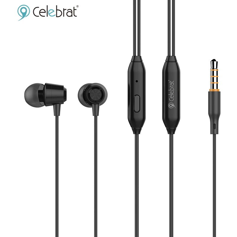 Celetat G4 проводные наушники спортивные 1 2 м в ухо глубокий бас стерео с микрофоном