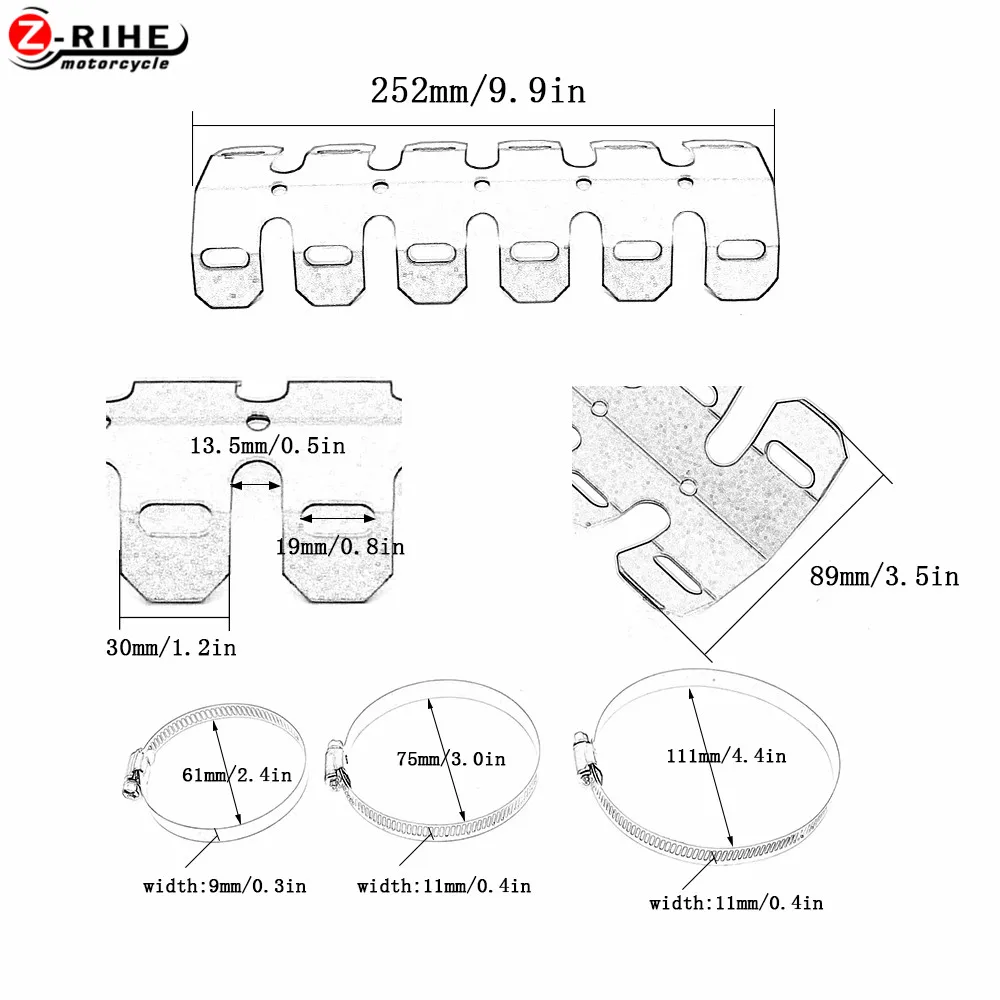 Универсальные аксессуары для мотоциклов внедорожный глушитель ограждение трубы