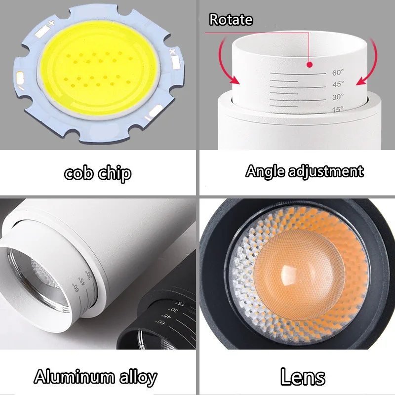 Светодиодный светильник для треков 3 Вт 5 7 ac220в с увеличением поверхностного