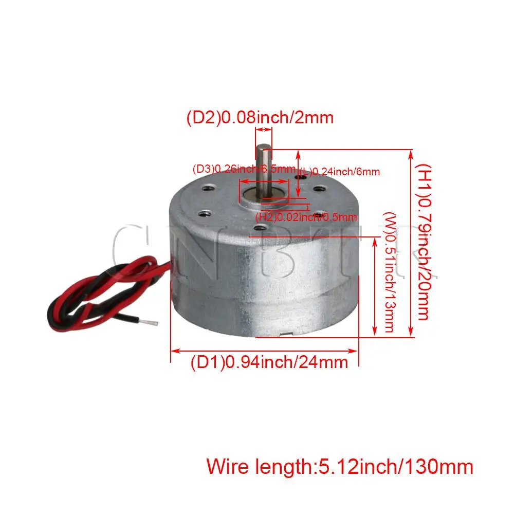 CNBTR DC 1 5-6 в 5500 об/мин генератор солнечной энергии двигатель 2 мм Диаметр вал