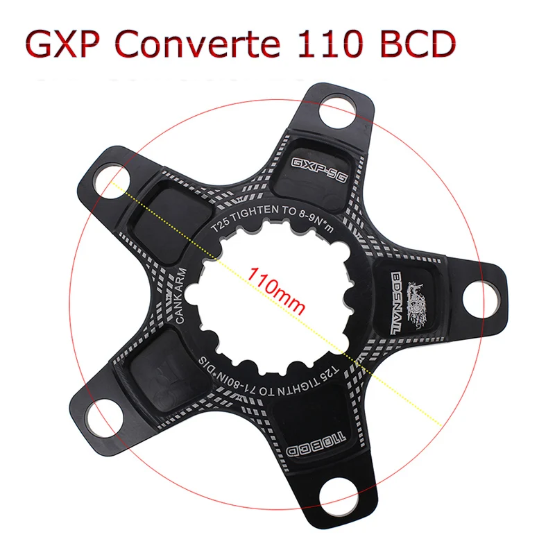 Адаптер SNAIL рукоятка MTB 4 Claw Spider Converter GXP 170 мм Кривошип из алюминиевого сплава для