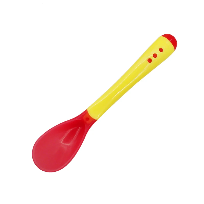 

1Pc Baby Temperature Sensing Spoon Safety Silicone Spoons Feeding Flatware Toddle Feeder Utensils Kids Tableware Accessories