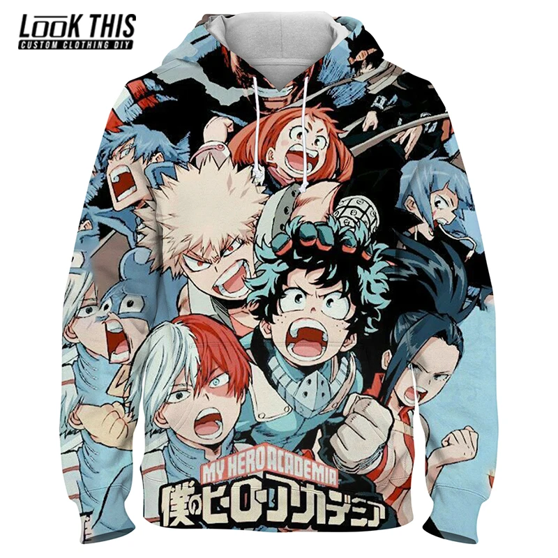 

3D Anime My Hero Academia Man Pullover Tops Men's Oversized Hoodie Boy Male Autumn 2021 Hot Long Sleeve Hoodie Streetwear Hoody
