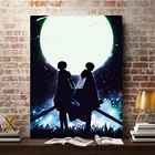 Постер WTQ из японского аниме атака на Титанов, рисование на холсте Леви Аккермана, Настенный декор, настенное искусство, декор для комнаты, домашний декор