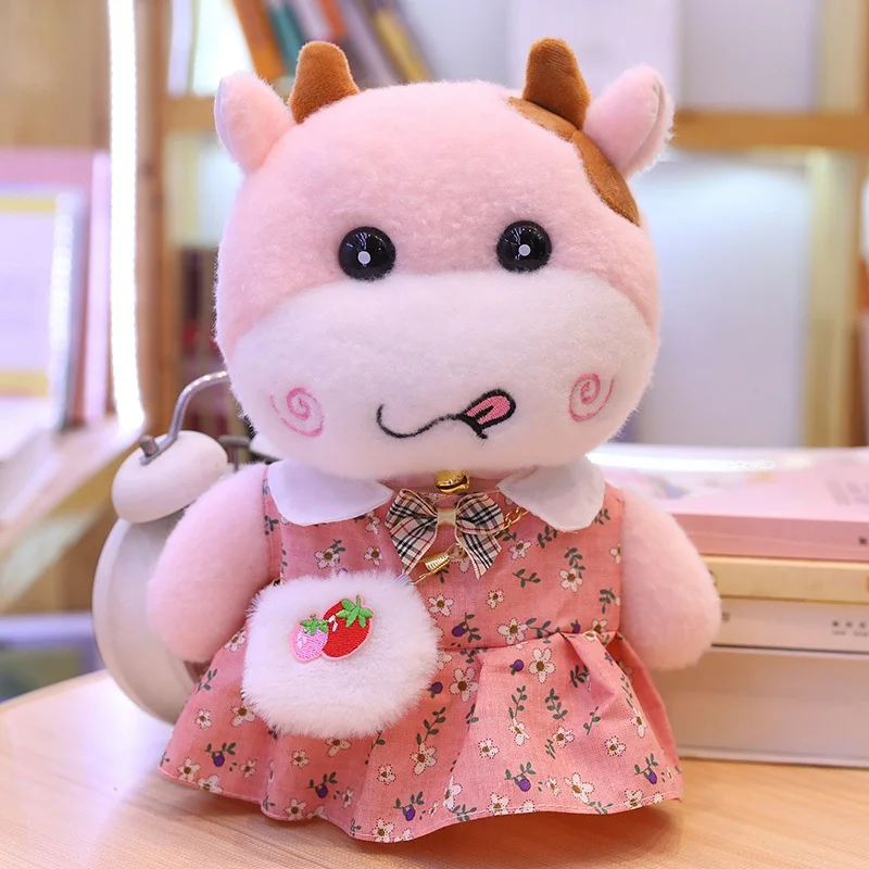 Новая Милая Корейская плюшевая игрушка из розовой коровы Lalafanfan мягкая милая