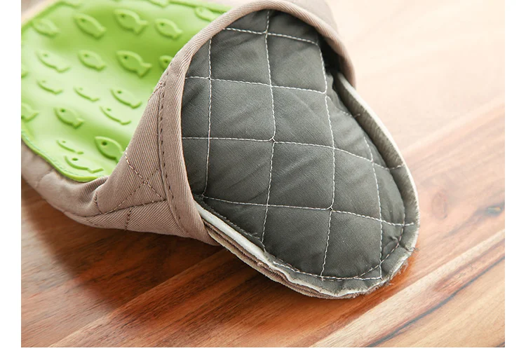 Силиконовые хлопковые перчатки для духовки изоляционные кухни микроволновой