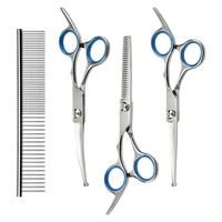 6 9 professional dog hairdressing scissors stainless steel pet grooming scissors dog cat anti scratch safety scissors comb set