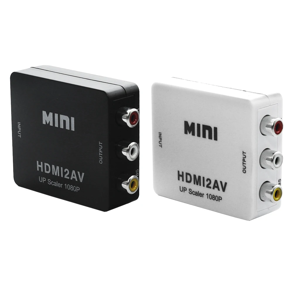 Адаптер HDMI в AV композитный преобразователь RCA AV/CVSB L/R Video HD 1080P Mini HDMI2AV с поддержкой