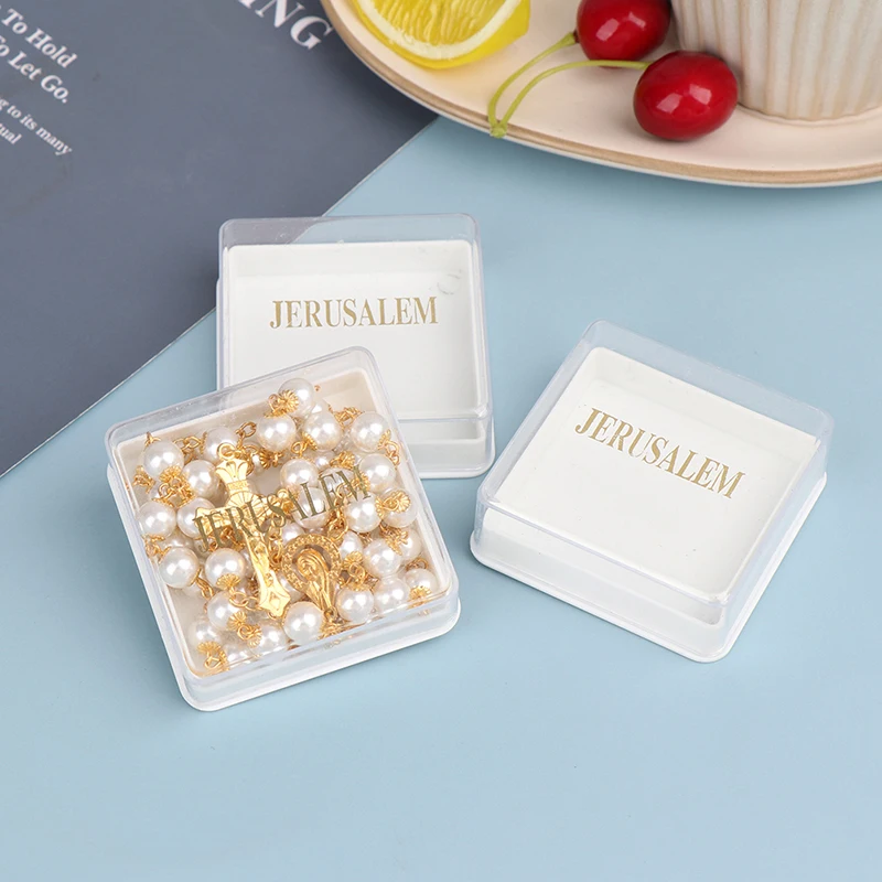 

2/5Pcs Religious Rosary Necklace Pack Box Gift Wrapping Box Necklace Storage Box
