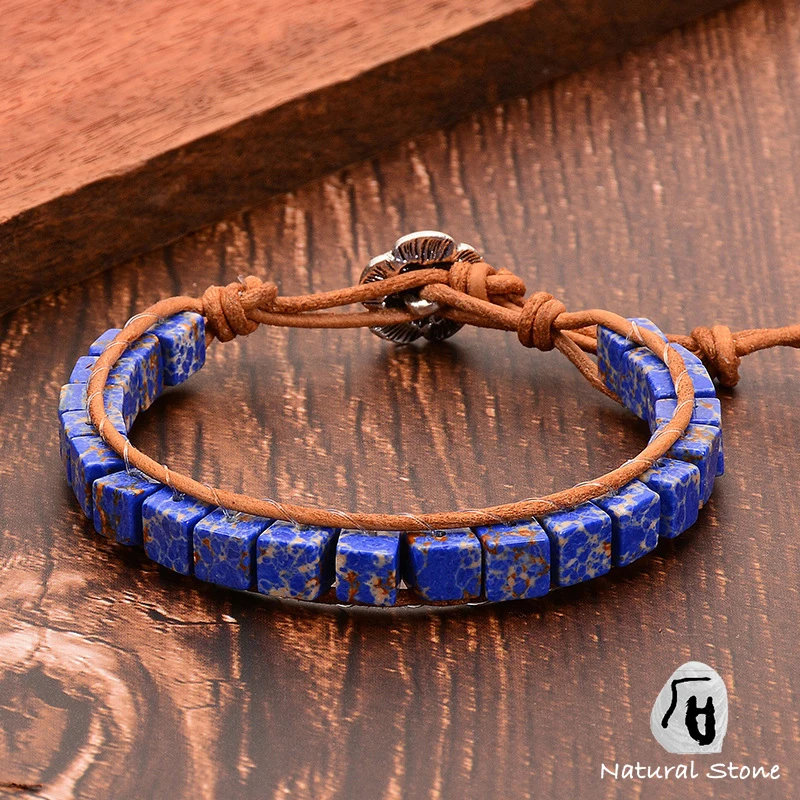 Браслет из натурального камня ручной работы разноцветный браслет чакры