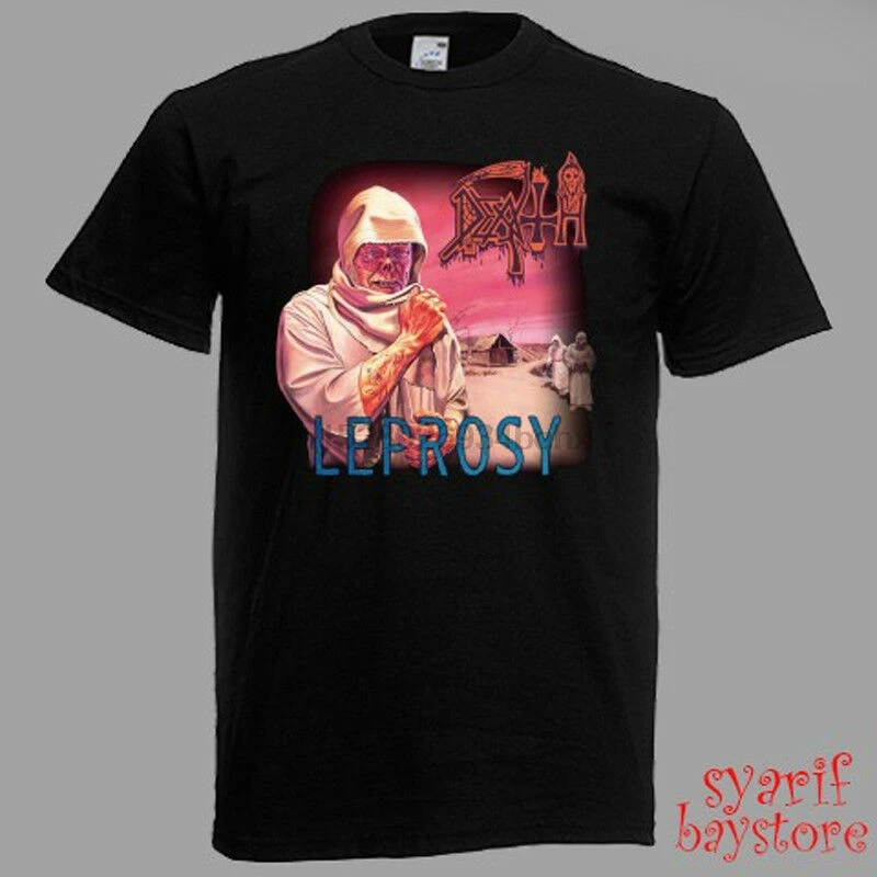 Мужская черная футболка с надписью &quotDeath Band Leprosy&quot размер S M L XL 2XL 3XL| |