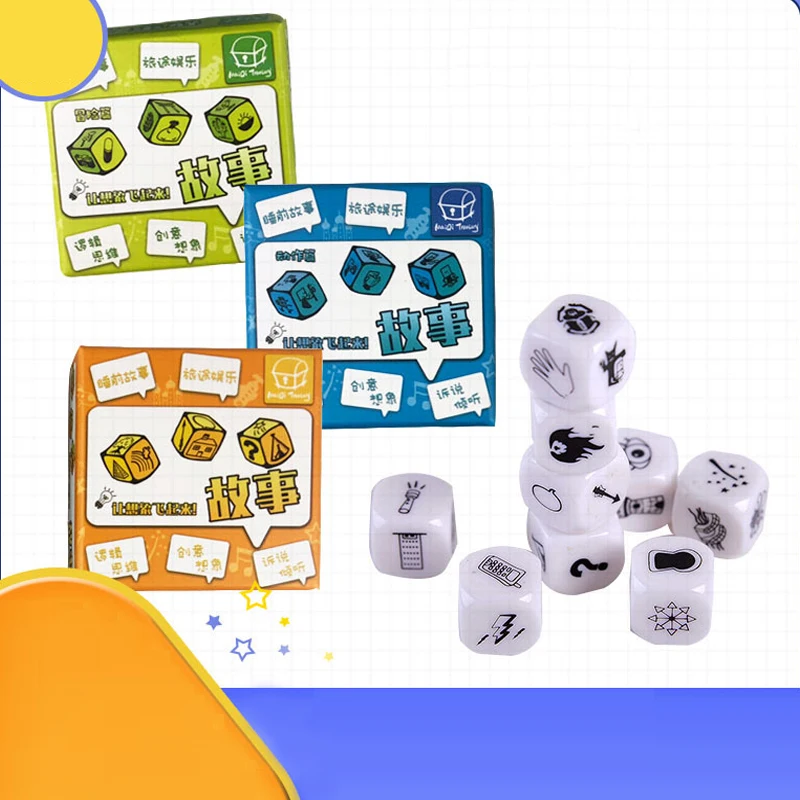 Обучающие кости New telstory Dice обучающая игрушка металлическая коробка/сумка правила