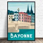 Картина Bayonne для путешествий, настенные картины, принты для домашнего декора Настенный Плакат для декора для гостиной