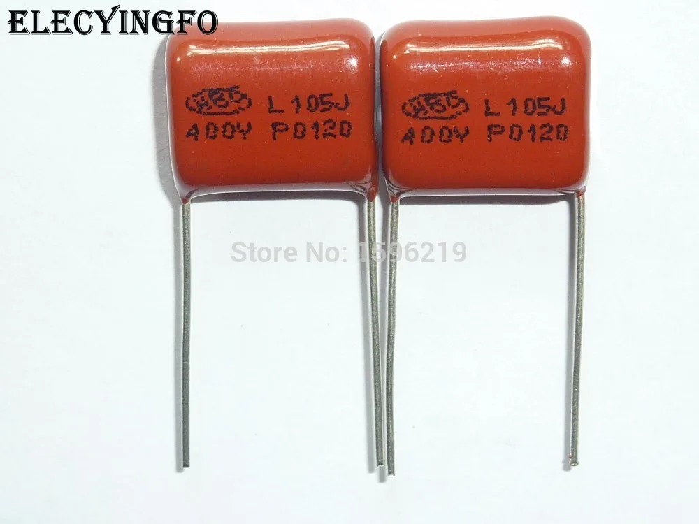 

100pcs CBB capacitor 105 400V 105J 1uF 1000nF P15 CBB21 Metallized Polypropylene Film Capacitor