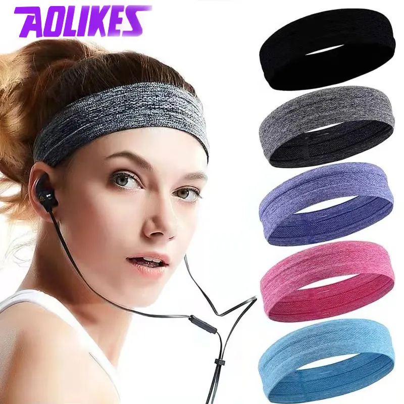 

Профессиональная Магнитная спортивная повязка AOLIKES, Нескользящие дышащие поглощающие пот ленты для спорта, фитнеса, тренировок, унисекс