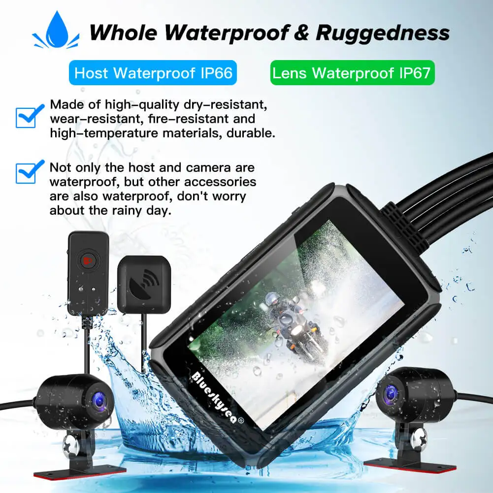 Видеорегистратор Blueskysea DV988 Pro с сенсорным экраном Wi Fi HD 1080P GPS 32 ГБ| |