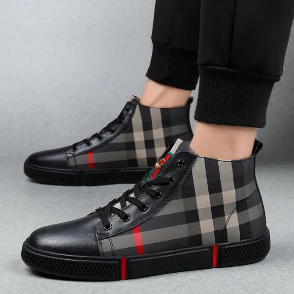 Мужские ботинки из натуральной кожи большие размеры 35-47 теплые осенне-зимние