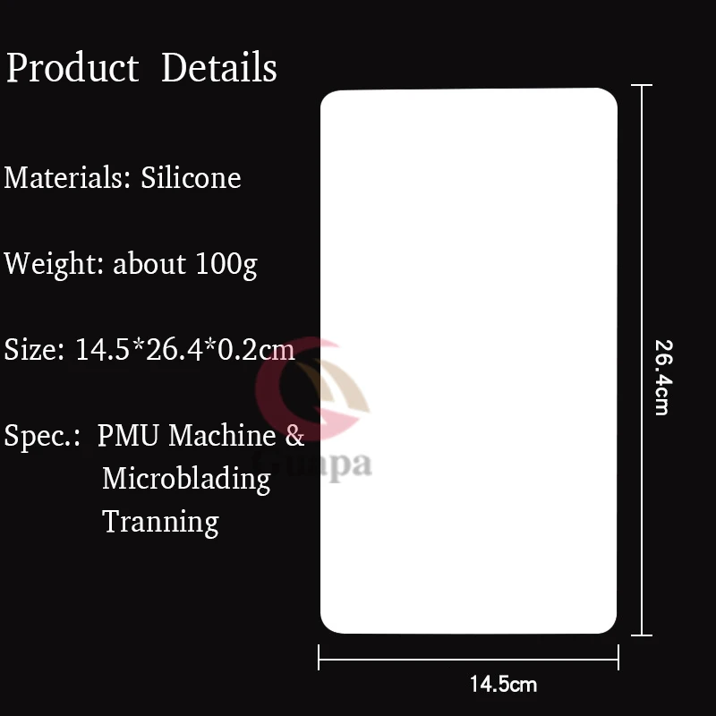 Пустой силиконовый инструмент для тренировки татуировок микроблейдинга бровей