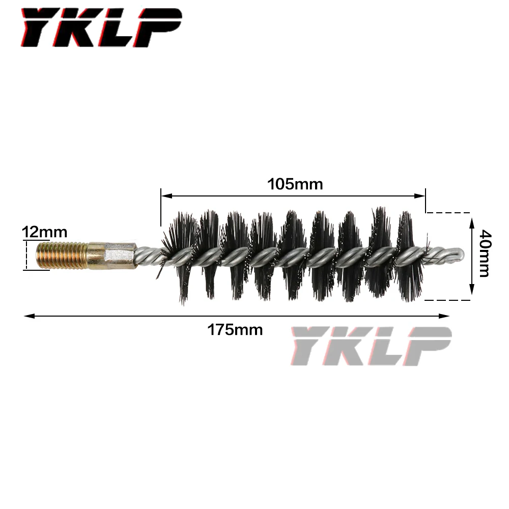 Thread Wire Brush Metal Handle 18/22/25/32/40/50mm Working Stainless Steel Pipe Tube Cleaning Chimney Kit 1PC | Инструменты