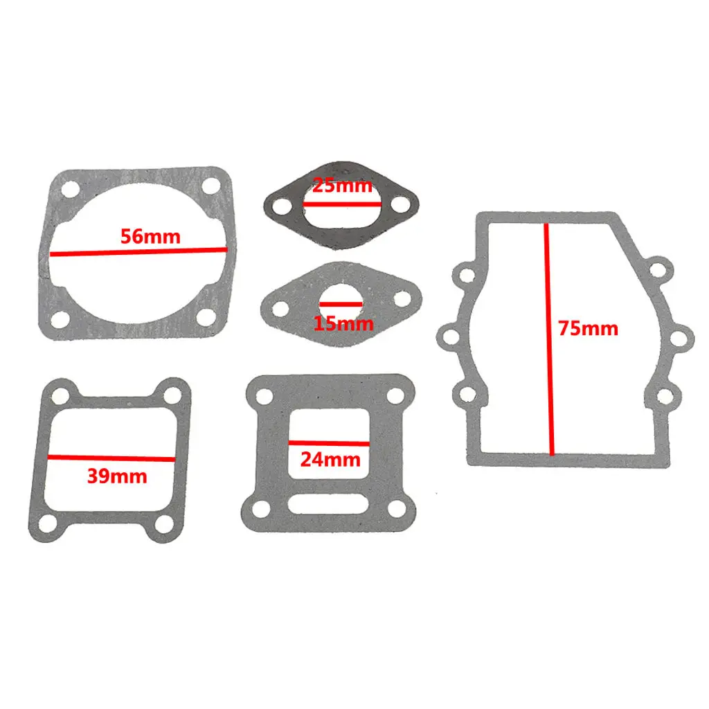 6 Pieces Motor Gasket for 47cc 49cc 2 Stroke Mini Dirt Bikes QG-50 | Автомобили и мотоциклы