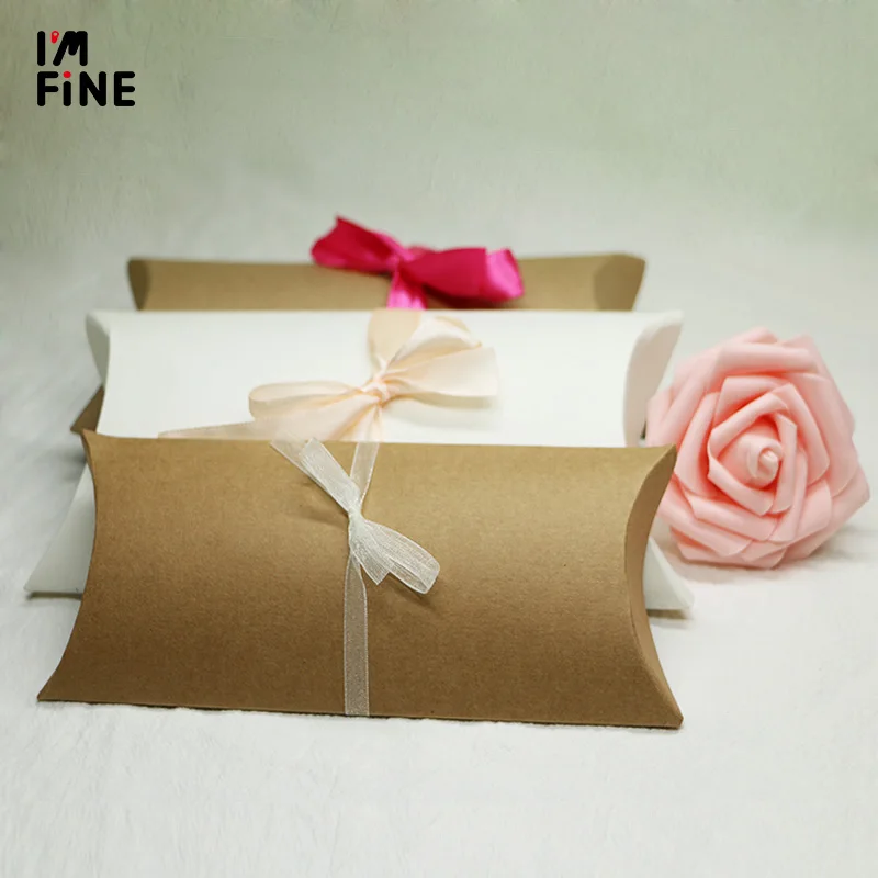 Большой крафт-крафт бумажный комплект ювелирных изделий коробка для подушек
