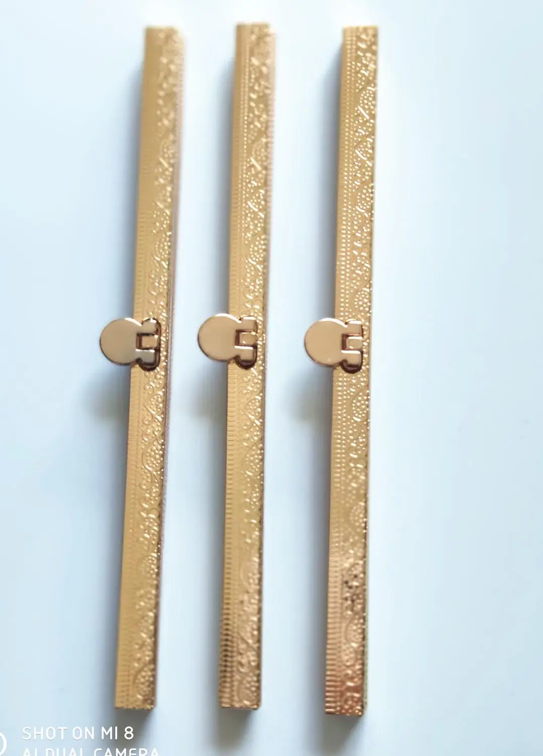 DIY knurling pattern women metal purse frame silver and bronze color girl coin bag clasp stripe vertical bar shape 5pcs