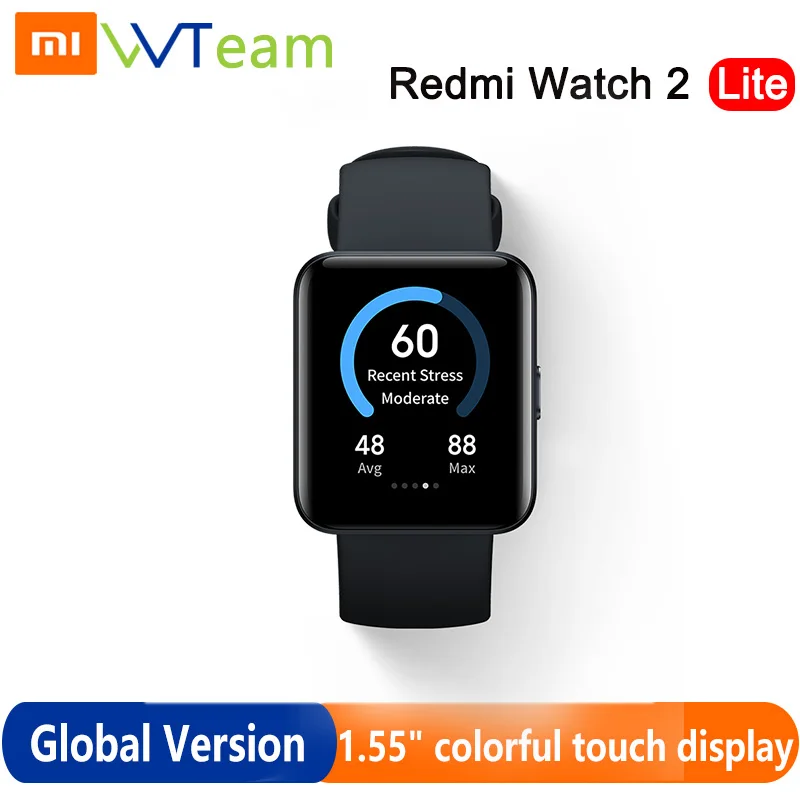 Фото Умные часы Xiaomi Redmi Watch 2 lite умные Bluetooth Mi Band 1 55 дюйма HD GPS спортивный браслет с