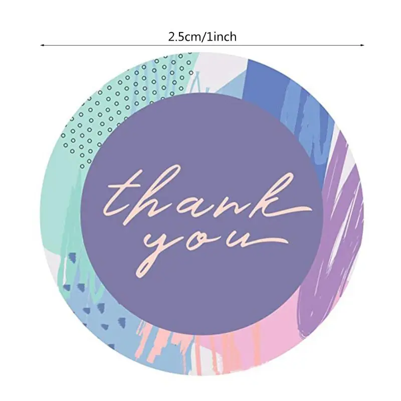 500 шт/рулон 8 видов стилей Спасибо наклейки печать этикетка для маленького