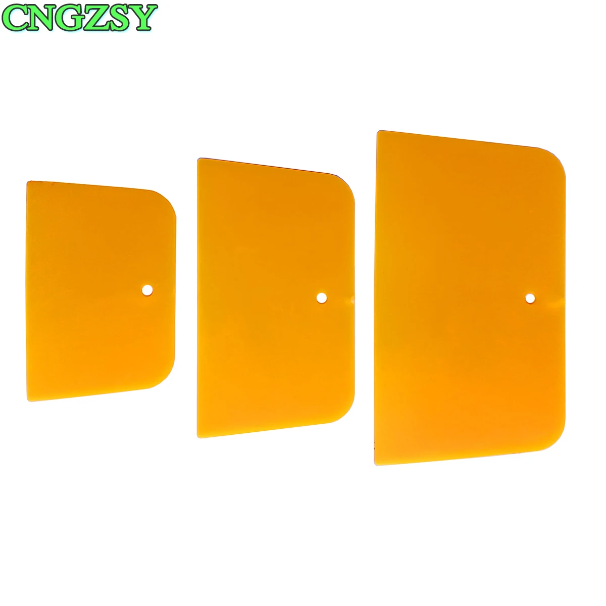 

3pcs/set Vinyl Film Wrap Yellow Plastic Foils Cleaner Scraper Air Bubble Remover Stickers Install Tools Car Auto Styling A38