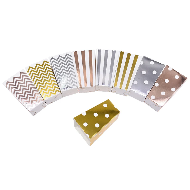 Коробка для попкорна из розового золота 12 шт. коробка вечеринки в честь Дня