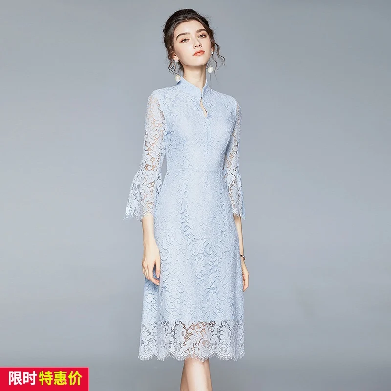 

2021 new temperament dress Chinese style modified cheongsam women's dress