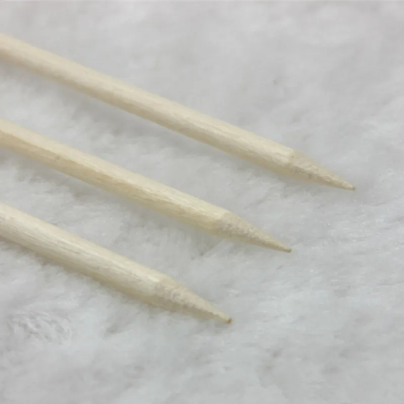 100 pcs Wooden Cuticle Pusher Nail Art Cuticle Remover Orange Wood Sticks For Cuticle Removal Manicure Nail Art Tools